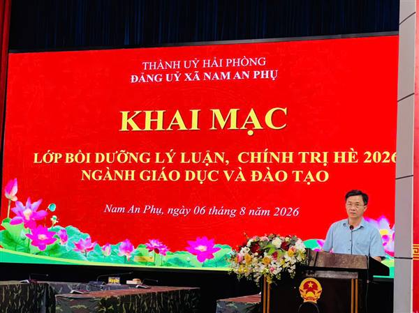 XÃ NAM AN PHỤ TỔ CHỨC HỘI NGHỊ TẬP HUẤN NGHIỆP VỤ CHO ĐỘI NGŨ CÁN BỘ QUẢN LÝ, GIÁO VIÊN TRƯỚC THỀM NĂM HỌC MỚI 2026 – 2027