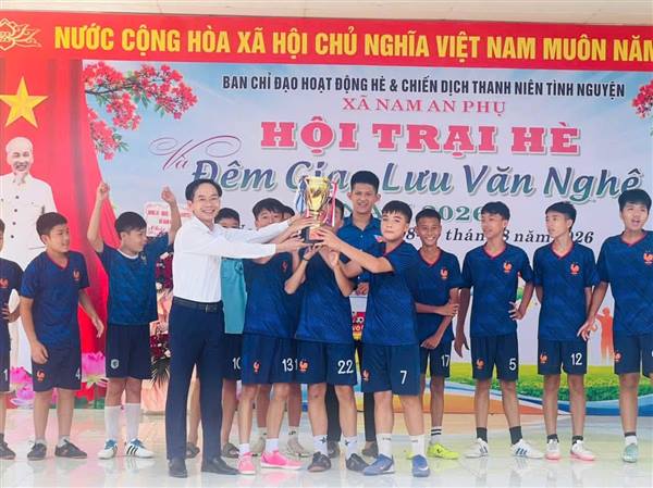 XÃ NAM AN PHỤ KHAI MẠC HỘI TRẠI HÈ VÀ ĐÊM GIAO LƯU VĂN NGHỆ NĂM 2026