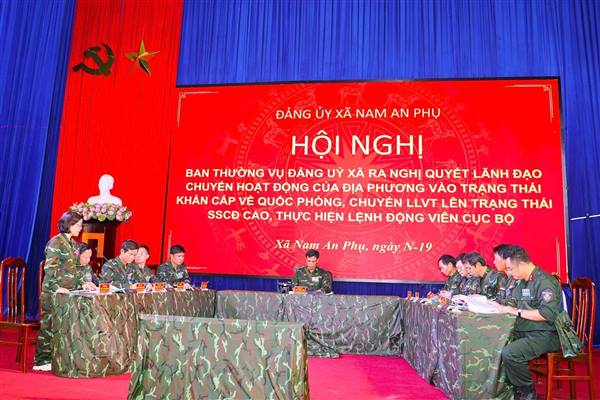 XÃ NAM AN PHỤ KHAI MẠC DIỄN TẬP CHIẾN ĐẤU PHÒNG THỦ NĂM 2026
