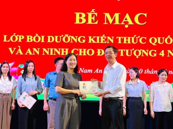 XÃ NAM AN PHỤ: HOÀN THÀNH LỚP BỒI DƯỠNG KIẾN THỨC QUỐC PHÒNG, AN NINH ĐỐI TƯỢNG 4 NĂM 2026