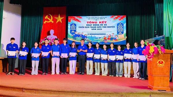 XÃ NAM AN PHỤ: TỔNG KẾT HOẠT ĐỘNG HÈ VÀ CHIẾN DỊCH THANH NIÊN TÌNH NGUYỆN NĂM 2026