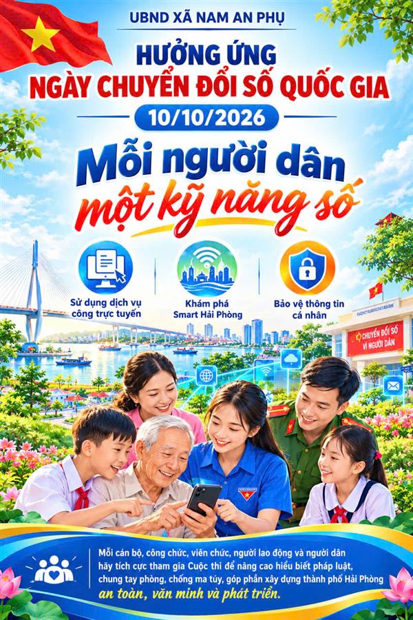 Bài tuyên truyền về chuyển đổi số năm 2026 trên địa bàn xã Nam An Phụ