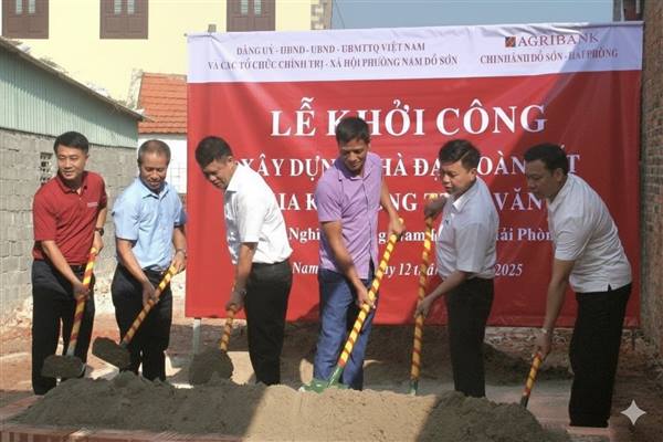 PHƯỜNG NAM ĐỒ SƠN KHỞI CÔNG XÂY DỰNG NHÀ “ĐẠI ĐOÀN KẾT” TẶNG GIA ĐÌNH ÔNG TRẦN VĂN PHO