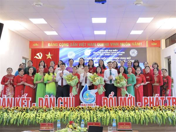 ĐẠI HỘI ĐẠI BIỂU PHỤ NỮ PHƯỜNG NAM ĐỒ SƠN LẦN THỨ I, NHIỆM KỲ 2025–2030:“ĐOÀN KẾT – DÂN CHỦ – ĐỔI MỚI – PHÁT TRIỂN“