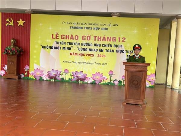 CÔNG AN PHƯỜNG NAM ĐỒ SƠN TUYÊN TRUYỀN AN TOÀN KHÔNG GIAN MẠNG VÀ THU HỒI VŨ KHÍ, VẬT LIỆU NỔ NĂM 2025