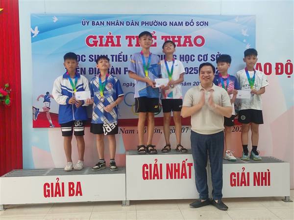 GIẢI THỂ THAO HỌC SINH TIỂU HỌC VÀ TRUNG HỌC CƠ SỞ PHƯỜNG NAM ĐỒ SƠN NĂM 2025 ĐÃ KHÉP LẠI THÀNH CÔNG TỐT ĐẸP
