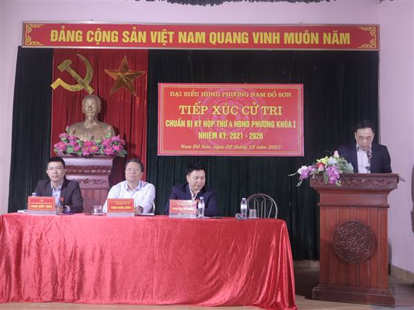 HĐND PHƯỜNG NAM ĐỒ SƠN KHÓA I, NHIỆM KỲ 2021-2026 TIẾP XÚC CỬ TRI TRƯỚC KỲ HỌP THỨ 4, KỲ HỌP THƯỜNG LỆ CUỐI NĂM 2025