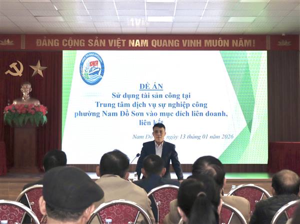 PHƯỜNG NAM ĐỒ SƠN LẤY Ý KIẾN NHÂN DÂN VỀ ĐỀ ÁN LIÊN DOANH, LIÊN KẾT TẠI SÂN VẬN ĐỘNG TRUNG TÂM VÀ SÂN VẬN ĐỘNG QUYẾT TIẾN