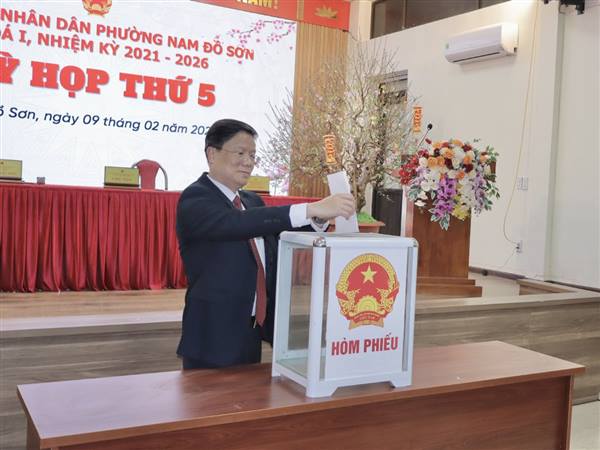 KỲ HỌP THỨ 5 (KỲ HỌP CHUYÊN ĐỀ) HĐND PHƯỜNG NAM ĐỒ SƠN KHÓA I, NHIỆM KỲ 2021–2026