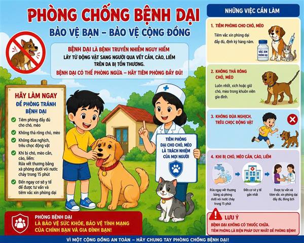 TUYÊN TRUYỀN PHÒNG CHỐNG BỆNH DẠI