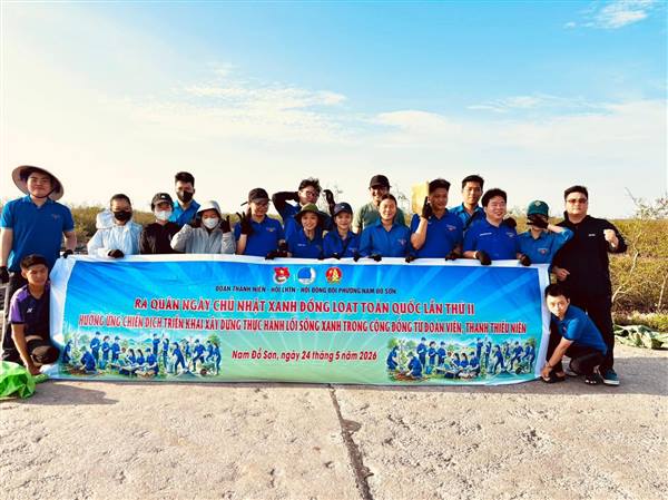 TUỔI TRẺ NAM ĐỒ SƠN CHUNG TAY LÀM SẠCH MÔI TRƯỜNG