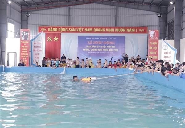 PHƯỜNG NAM ĐỒ SƠN TỔ CHỨC LỄ PHÁT ĐỘNG TOÀN DÂN TẬP LUYỆN MÔN BƠI PHÒNG, CHỐNG ĐUỐI NƯỚC NĂM 2026