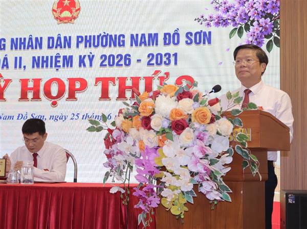 KỲ HỌP THỨ 2 HĐND PHƯỜNG NAM ĐỒ SƠN KHÓA II THÔNG QUA NHIỀU NỘI DUNG QUAN TRỌNG VỀ PHÁT TRIỂN KINH TẾ - XÃ HỘI VÀ TỔ CHỨC BỘ MÁY Ở CƠ SỞ