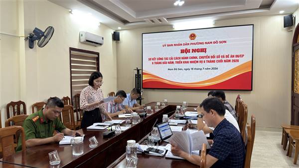 PHƯỜNG NAM ĐỒ SƠN ĐẨY MẠNH CẢI CÁCH HÀNH CHÍNH VÀ CHUYỂN ĐỔI SỐ 6 THÁNG CUỐI NĂM 2026