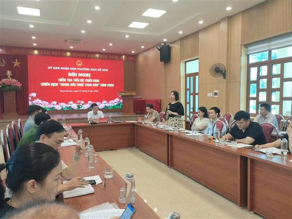 HỘI NGHỊ KIỂM TRA TIẾN ĐỘ TRIỂN KHAI CHIẾN DỊCH KHÁM SỨC KHỎE TOÀN DÂN 