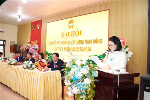 ĐẠI HỘI ĐẠI BIỂU HỘI NÔNG DÂN PHƯỜNG NAM ĐỒNG LẦN THỨ I, NHIỆM KỲ 2025–2030 THÀNH CÔNG TỐT ĐẸP 