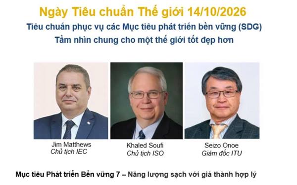 Ngày Tiêu chuẩn Thế giới 14/10/2026: Mục tiêu Phát triển bền vững số 7 (SDG 7) - “Năng lượng sạch với giá thành hợp lý”