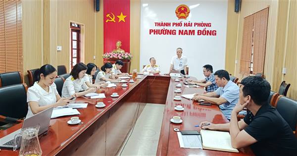 Thuế cơ sở 9 thành phố Hải Phòng làm việc với UBND phường Nam Đồng về triển khai nhiệm vụ thu ngân sách nhà nước năm 2026