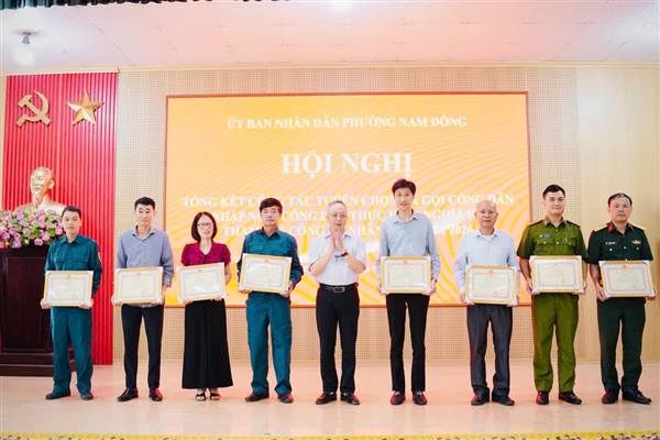 PHƯỜNG NAM ĐỒNG TỔ CHỨC HỘI NGHỊ TỔNG KẾT CÔNG TÁC TUYỂN CHỌN VÀ GỌI CÔNG DÂN NHẬP NGŨ, CÔNG DÂN THỰC HIỆN NGHĨA VỤ THAM GIA CÔNG AN NHÂN DÂN NĂM 2026 ​​