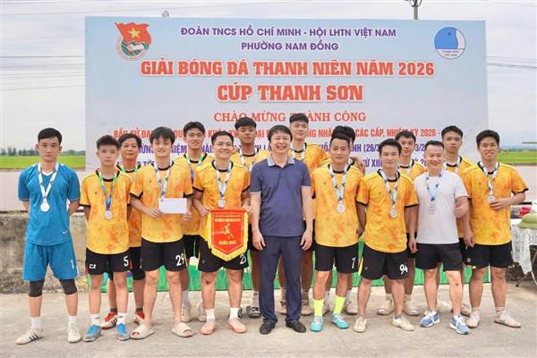 ĐOÀN PHƯỜNG NAM ĐỒNG TỔ CHỨC BẾ MẠC VÀ TRAO GIẢI GIẢI BÓNG ĐÁ THANH NIÊN NĂM 2026 - CÚP THANH SƠN