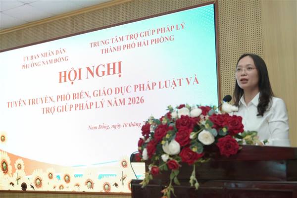PHƯỜNG NAM ĐỒNG TỔ CHỨC HỘI NGHỊ TUYÊN TRUYỀN, PHỔ BIẾN, GIÁO DỤC PHÁP LUẬT VÀ TRỢ GIÚP PHÁP LÝ NĂM 2026