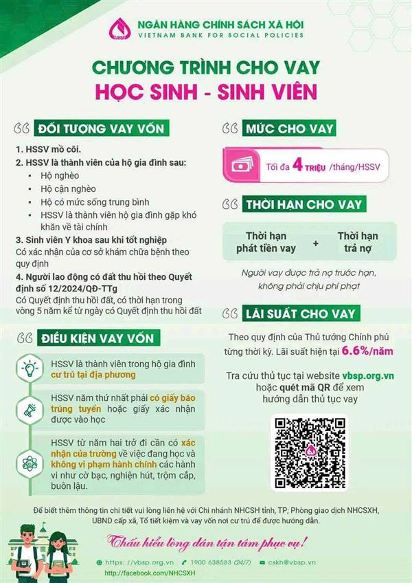 TRIỂN KHAI CÁC CHƯƠNG TRÌNH TÍN DỤNG ƯU ĐÃI DÀNH CHO HỌC SINH, SINH VIÊN