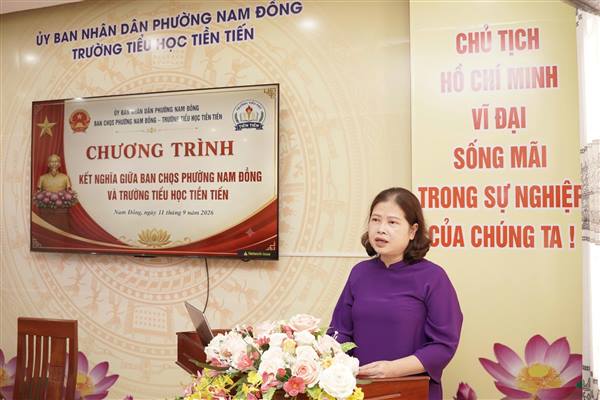 BAN CHQS PHƯỜNG NAM ĐỒNG VÀ TRƯỜNG TIỂU HỌC TIỀN TIẾN TỔ CHỨC CHƯƠNG TRÌNH KẾT NGHĨA