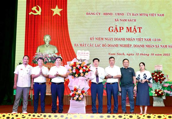 Xã Nam Sách tổ chức gặp mặt nhân Ngày Doanh nhân Việt Nam 13/10 và ra mắt Câu lạc bộ Doanh nghiệp, Doanh nhân xã
