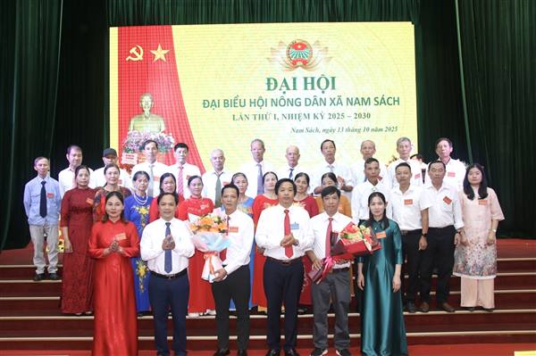 Tổ chức thành công Đại hội đại biểu Hội Nông dân xã Nam Sách lần thứ I nhiệm kỳ 2025 - 2030