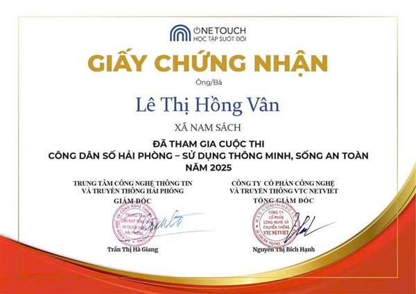 Tuổi trẻ Nam Sách tích cực tham gia cuộc thi trực tuyến “Công dân số Hải Phòng – Sử dụng thông minh, sống an toàn” năm 2025