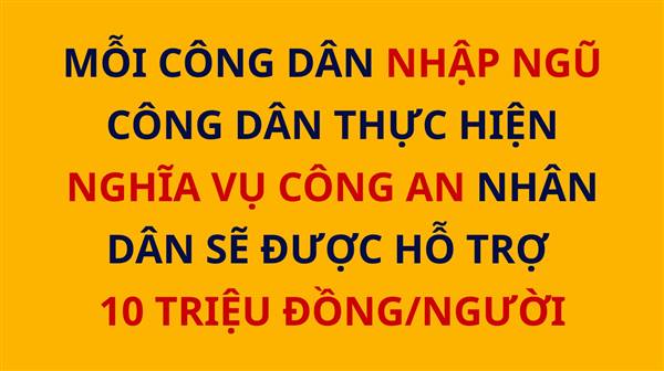 Triển khai chính sách hỗ trợ cho công dân nhập ngũ và thực hiện nghĩa vụ tham gia Công an nhân dân năm 2025