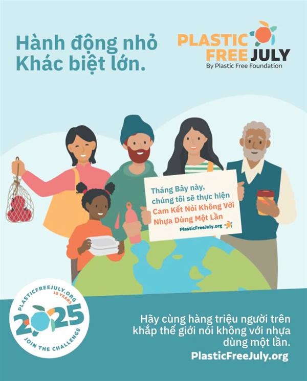 HƯỞNG ỨNG THÁNG 7 KHÔNG NHỰA DÙNG MỘT LẦN (PLASTIC FREE JULY)
Vì một Nam Sách xanh – sạch – đẹp!