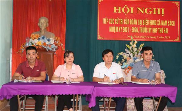 Đại biểu HĐND xã Nam Sách tiếp tục tiếp xúc cử tri chuẩn bị cho kỳ họp thứ Hai, HĐND xã khóa I