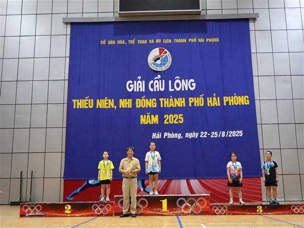 1 vận động viên Nam Sách đạt giải Ba Giải cầu lông thiếu niên nhi đồng toàn thành phố năm 2025