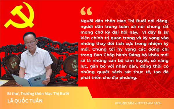 🇻🇳 GỬI GẮM NIỀM TIN VÀ KỲ VỌNG TỚI ĐẠI HỘI ĐẠI BIỂU ĐẢNG BỘ XÃ NAM SÁCH LẦN THỨ I, NHIỆM KỲ 2025–2030 🇻🇳