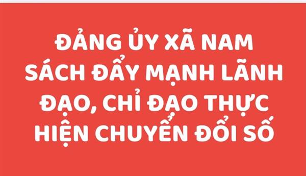 Đảng ủy xã Nam Sách đẩy mạnh lãnh đạo, chỉ đạo thực hiện chuyển đổi số