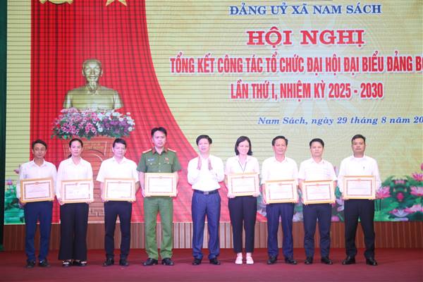 Hội nghị tổng kết công tác tổ chức Đại hội đại biểu Đảng bộ xã Nam Sách lần thứ I, nhiệm kỳ 2025 - 2030