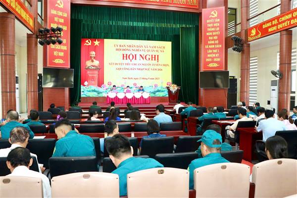 Xã Nam Sách tổ chức hội nghị xét duyệt tiêu chuẩn tuyển chọn công dân nhập ngũ năm 2026