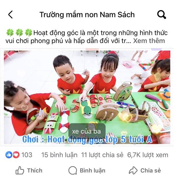 Ứng dụng chuyển đổi số trong công tác truyền thông ở Trường Mầm non Nam Sách