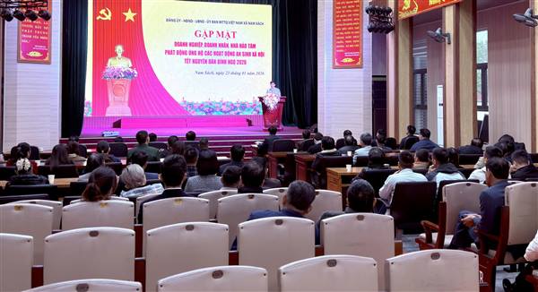 Xã Nam Sách tổ chức gặp mặt doanh nghiệp, doanh nhân, nhà hảo tâm phát động ủng hộ an sinh xã hội Tết Bính Ngọ 2026