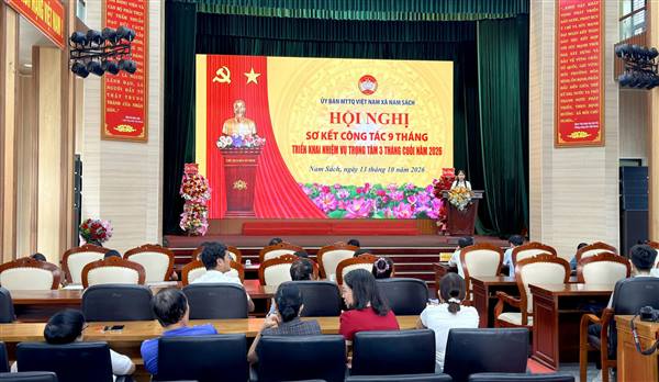 Nam Sách sơ kết công tác Mặt trận 9 tháng đầu năm, triển khai nhiệm vụ trọng tâm 3 tháng cuối năm 2026