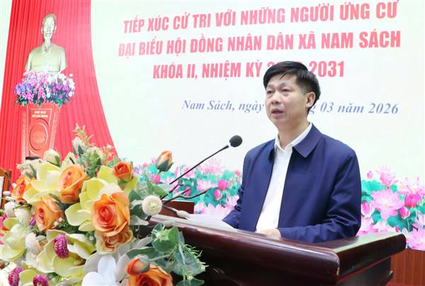 Đồng chí Hồ Ngọc Lâm - Bí thư Đảng ủy, Chủ tịch HĐND xã Nam Sách trúng cử đại biểu HĐND thành phố Hải Phòng nhiệm kỳ 2026–2031