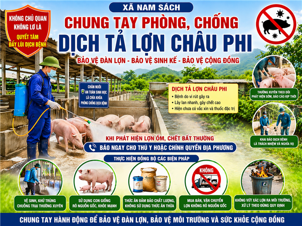 Nam Sách tăng cường công tác phòng, chống bệnh Dịch tả lợn Châu Phi