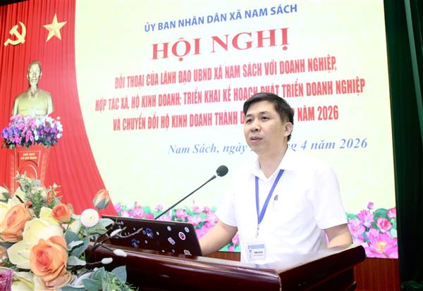 Hội nghị đối thoại giữa lãnh đạo UBND xã với doanh nghiệp, hợp tác xã, hộ kinh doanh