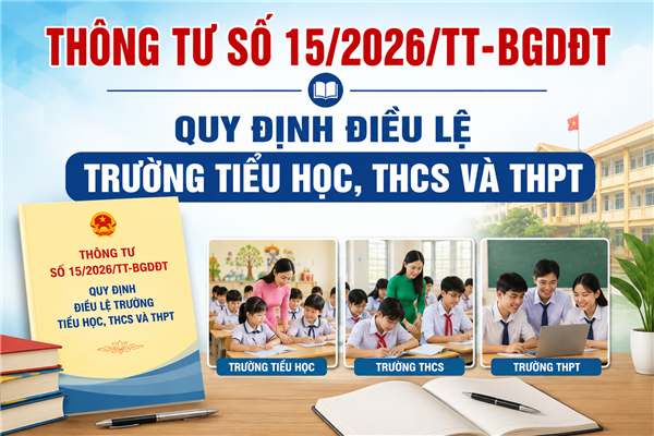 Thông tư số 15/2026/TT-BGDĐT quy định Điều lệ trường tiểu học, THCS và THPT