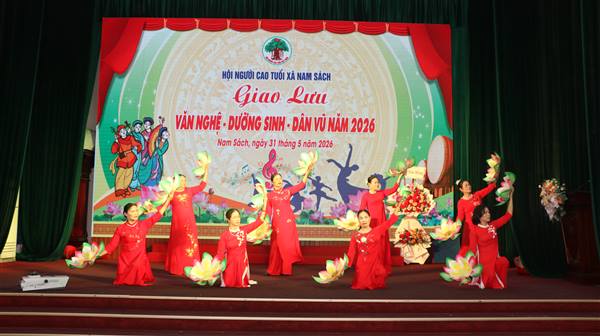 Hội Người cao tuổi xã Nam Sách tổ chức giao lưu văn nghệ, dưỡng sinh – dân vũ lần thứ I năm 2026