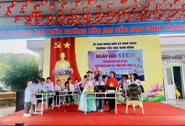 Sôi nổi Ngày hội STEM tại Trường Tiểu học Nam Hồng