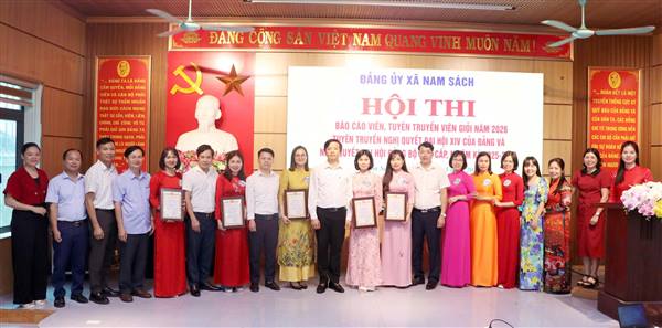 Hội thi báo cáo viên, tuyên truyền viên giỏi xã Nam Sách năm 2026