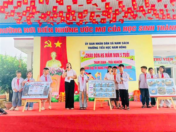 Trường Tiểu học Nam Hồng đẩy mạnh giáo dục kỹ năng phòng, chống đuối nước cho học sinh