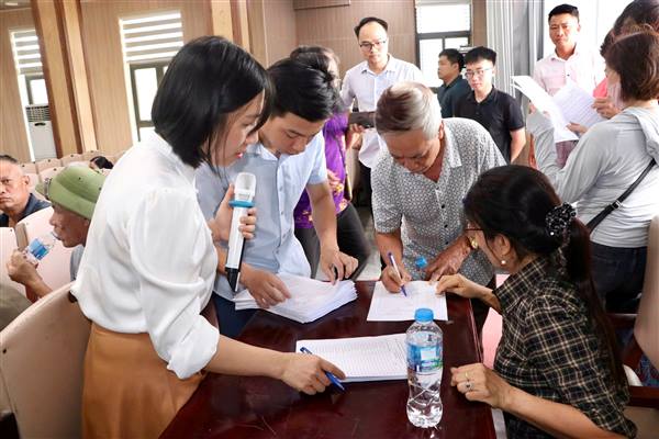 Nam Sách tổ chức công khai phương án bồi thường, hỗ trợ, tái định cư thực hiện dự án khu dân cư phía Đông